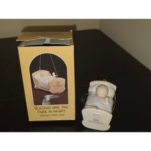 Precious Moments 1983 Porcelain Ornament -Blessed Are The Pure In Heart E0518